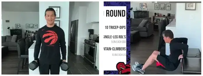 Toronto Raptors fan-generated content and at-home fitness campaign