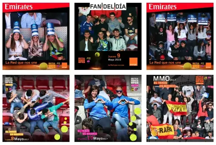Mutua Madrid Open Fan Cam and Orange Emirates sponsorship