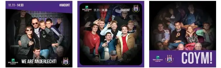 BNP Paribas Purple Cam and RSC Anderlecht fan engagement